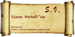 Sipos Verbéna névjegykártya